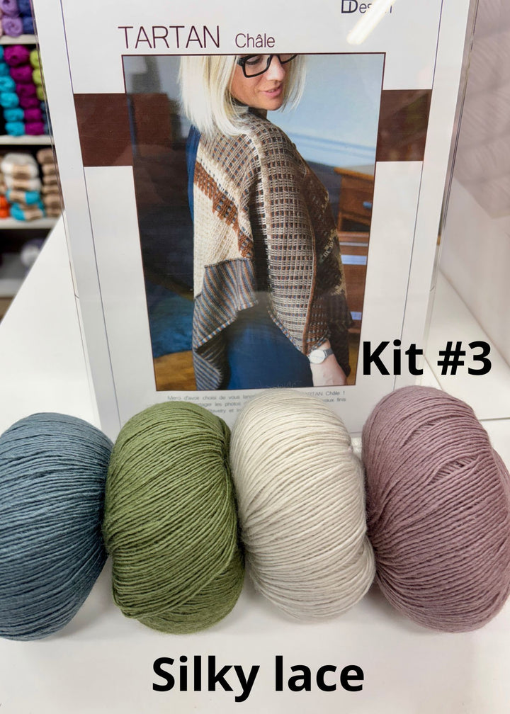 Kal d'automne 2025. Le tartan Shawl en Français ou Anglais de Beatrice Mase