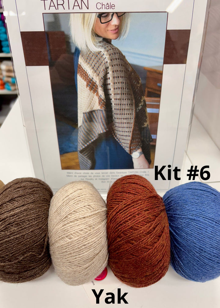 Kal d'automne 2025. Le tartan Shawl en Français ou Anglais de Beatrice Mase