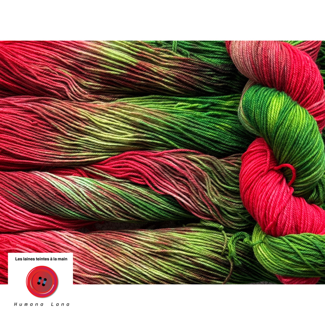 Laine à bas DK exclusive Humana Lana de couleur Noël