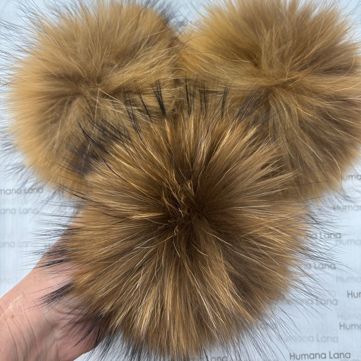 Pompon en fourrure  Acadia léger 17-20cm