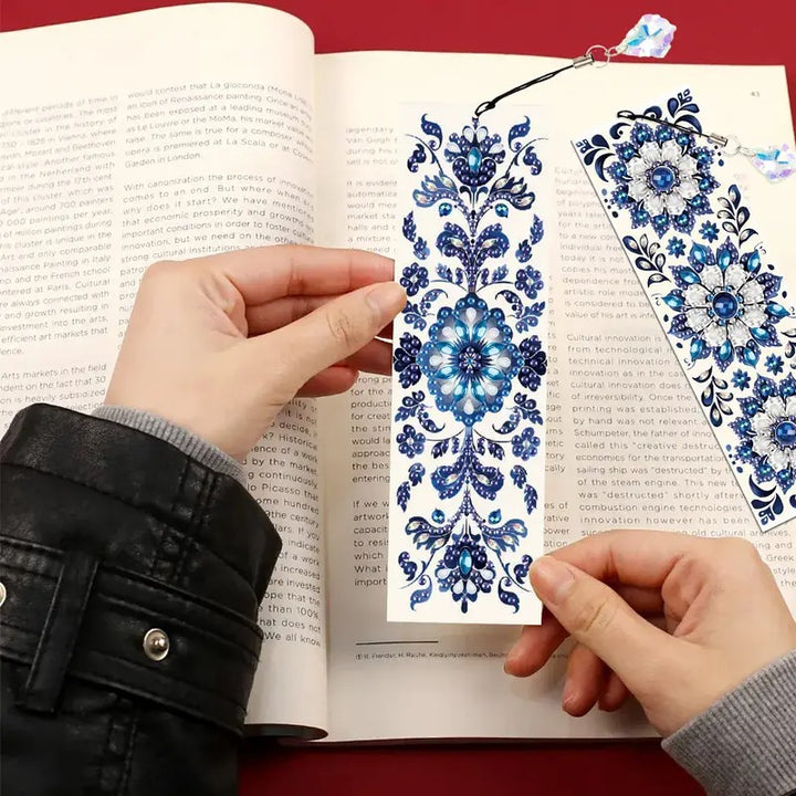 4 marque-pages en Diamonds painting de 20cm x 6cm #178 Mandala