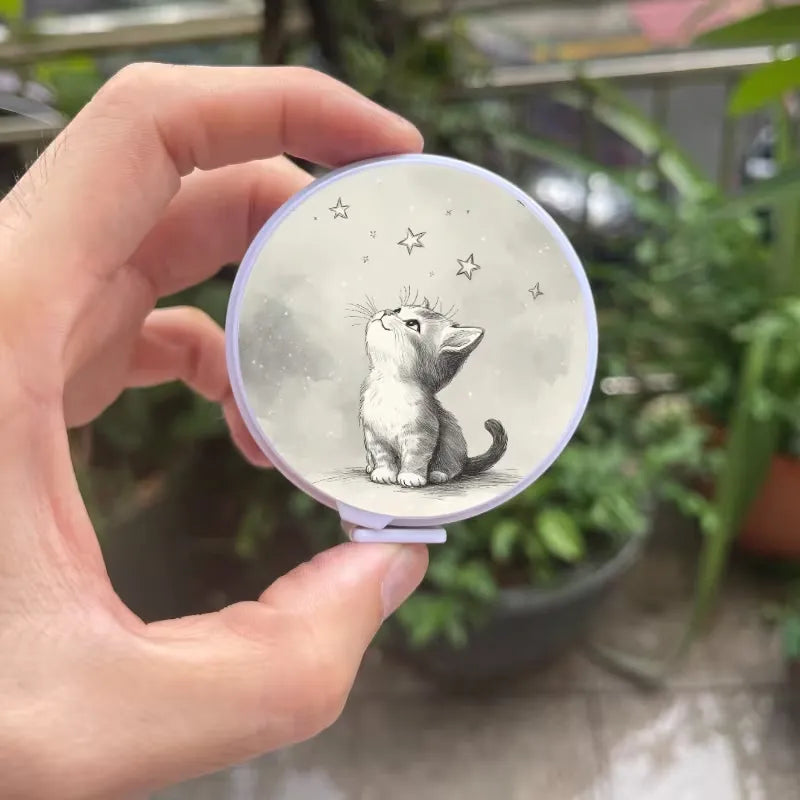Ruban à mesurer chaton et étoiles