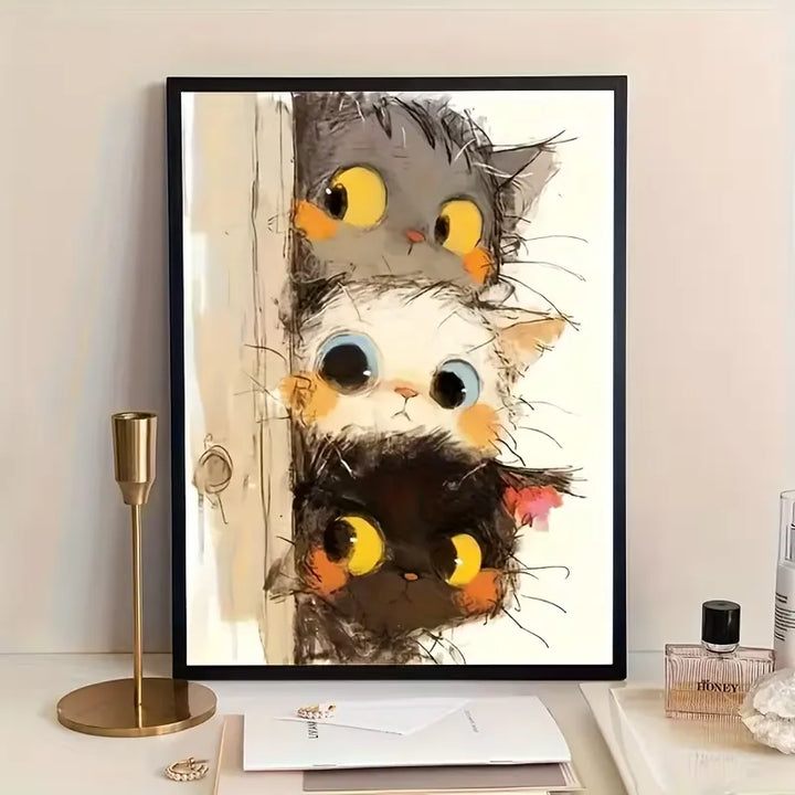 Peinture à diamant #2 30cmx40cm 3 chatons