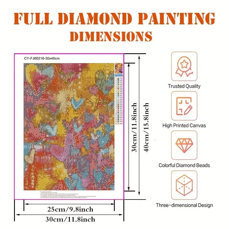 Peinture à diamant #24 30cm x 40cm Coeur