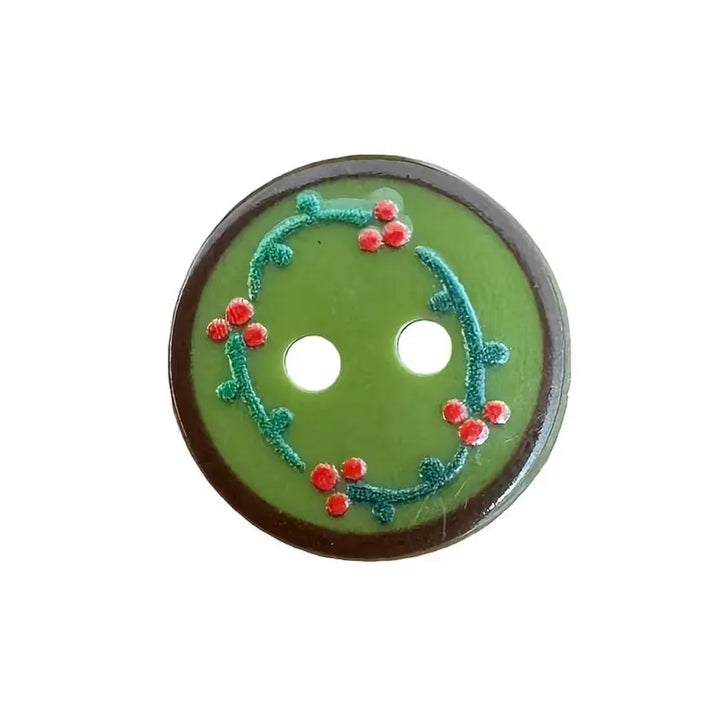 4 boutons en acrylique Olive (15mm)