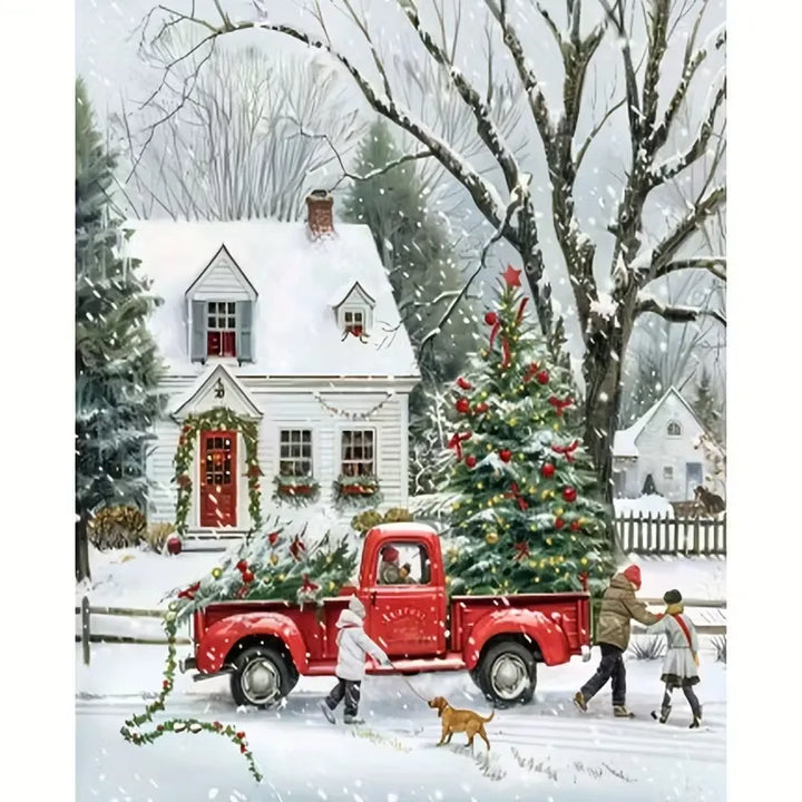 Peinture à diamant #133 30cm x 40cm Décor de Noel