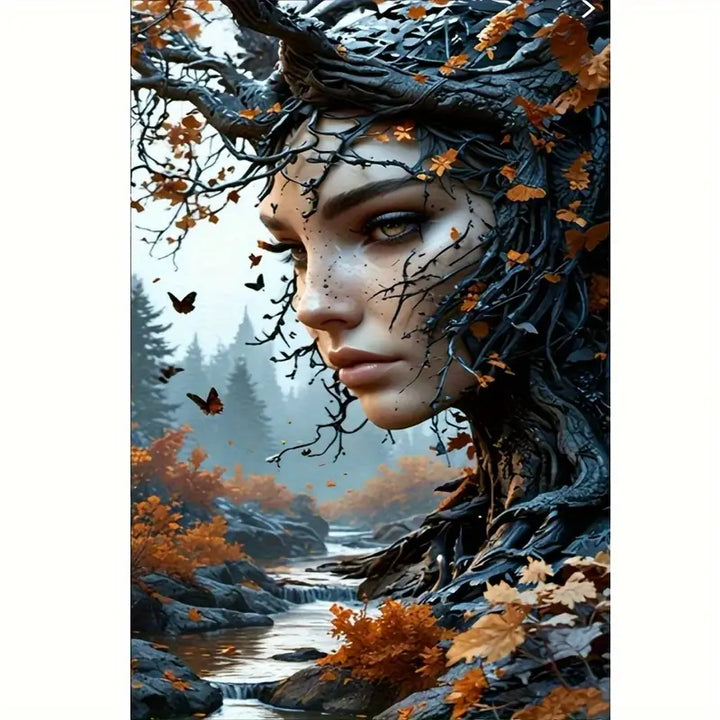 Peinture à diamant #12 40cm x 70cm Visage de femme et foret