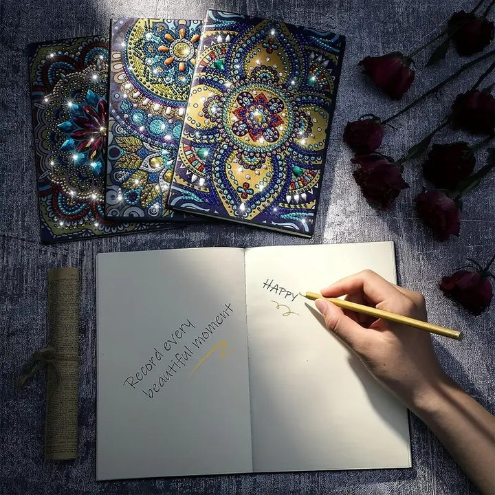 4 livrets de note en Diamonds painting #174 21cmx15cm Mandala