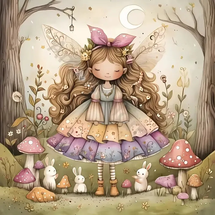 Peinture à diamant #1  30cm x 30cm Jeune Elfe