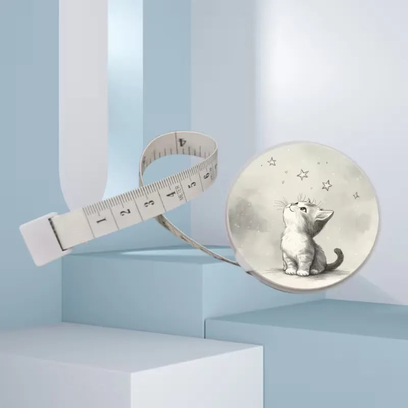 Ruban à mesurer chaton et étoiles