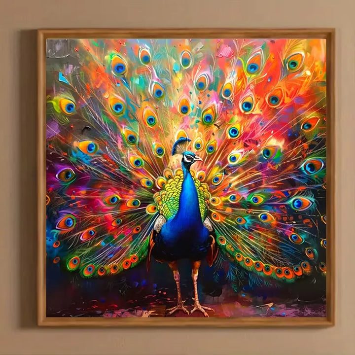 Peinture à diamant #173 40cm x 40cm Paon