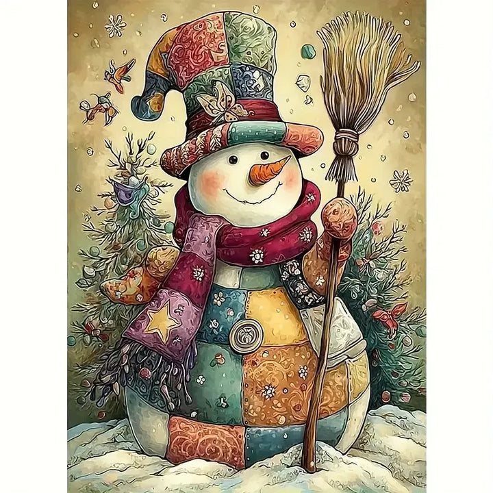 Peinture à diamant  #138  40cmx50cm Bonhomme de neige