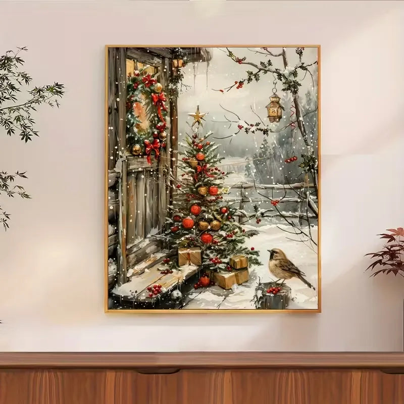 Peinture à diamant #127  30cm x 40cm Décor de Noel