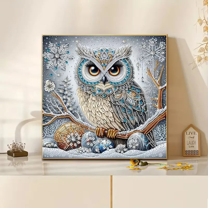 Peinture à diamant #68 30cmx30cm Hiboux