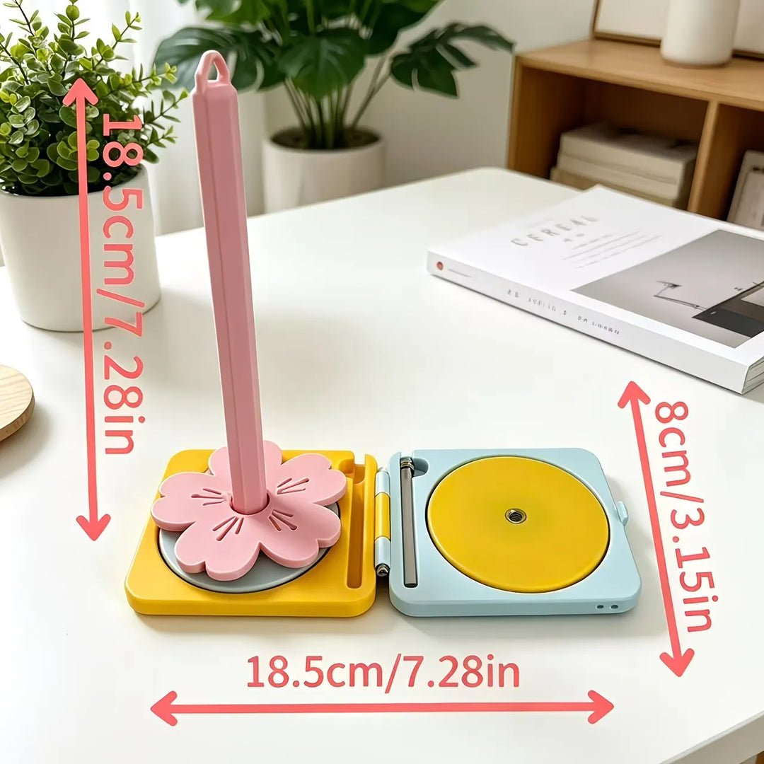Double Support rotatif, portable et pliable. Emportez-le partout et tricotez où vous voulez !