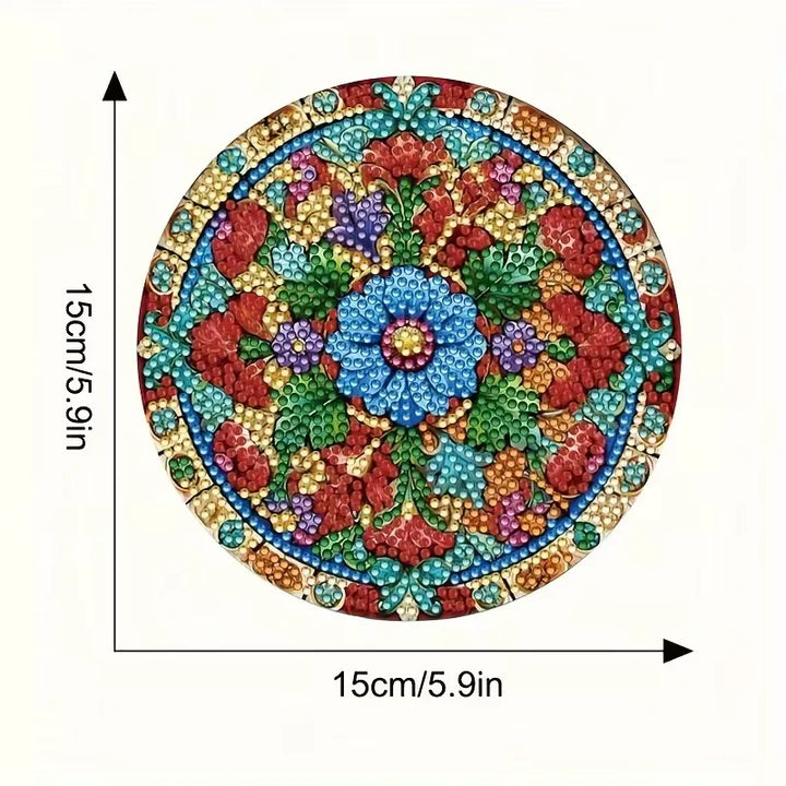 4 sous plats décoratifs. Peinture à diamant #193