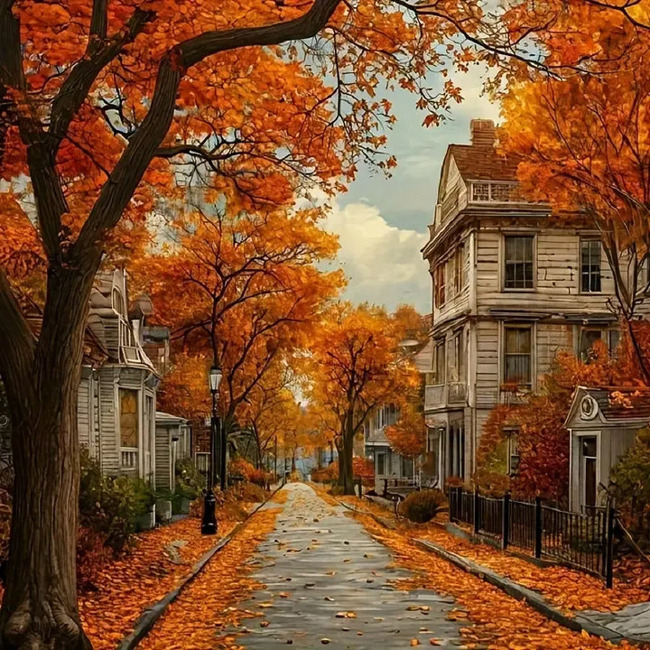 Peinture à diamant #60 40cmx40cm Village d'automne