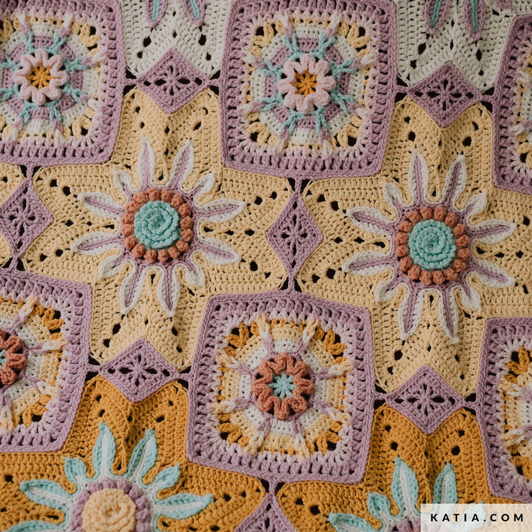 Kit CAL Stars in Bloom : Couverture de Fleurs au Crochet PRÉ-VENTE pour septembre