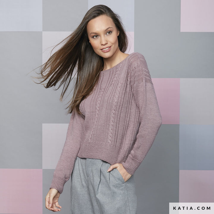 Pull fantaisie , Silky lace de Katia