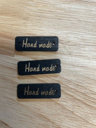 5 étiquettes en bois (Hand made)