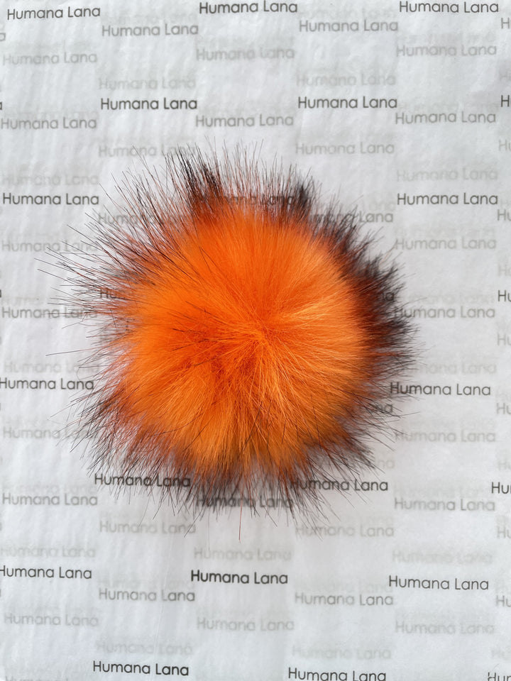 Pompon de fausse fourrure 13-14cm (1000-bouton de bois)